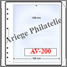 Feuilles AV 200 - Feuilles NEUTRES (Paquet de 5) - 2 Poches Transparentes (AV200) AV-Editions