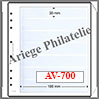 Feuilles AV 700 - Feuilles NEUTRES (Paquet de 5) - 7 Bandes Transparentes (AV700) AV-Editions