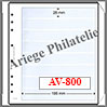 Feuilles AV 800 - Feuilles NEUTRES (Paquet de 5) - 8 Bandes Transparentes (AV800) AV-Editions