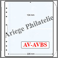 Feuilles AV BS - Feuilles NEUTRES (Paquet de 5) - 2 Poches Spciales Blocs Souvenirs (AVBS)