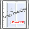 Feuilles AV CR - Feuilles NEUTRES (Paquet de 5) - 2 Bandes pour Carnets (AVCR) AV-Editions