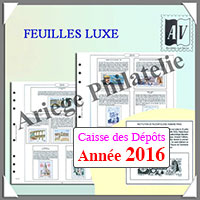 FRANCE - Jeu 2016 - Luxe - Bloc CAISSE des DEPOTS - AVEC Pochettes (AVLX-BF-2016)