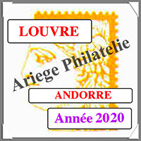 ANDORRE 2020 - Jeu LOUVRE - Timbres Courants et Blocs (FAN20)