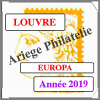 EUROPA 2019 - Jeu LOUVRE - Timbres Courants et Blocs (FEU19)