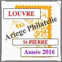 ST-PIERRE et MIQUELON 2016 - Jeu LOUVRE - Timbres Courants et Blocs (FSPM16)