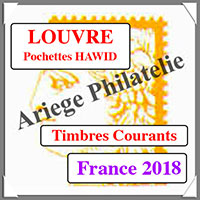 FRANCE 2018 - Jeu de Pochettes HAWID - Timbres Courants et Blocs (HBA18)