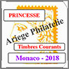 MONACO 2018 - Jeu PRINCESSE - Timbres Courants (MF18) Cérès