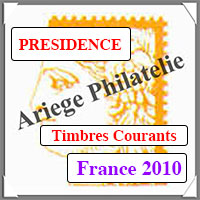 FRANCE 2010 - Jeu PRESIDENCE - Timbres Courants (PF10)