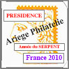 FRANCE 2010 - Jeu PRESIDENCE - Feuillet Année du Tigre (PF10AC) Cérès