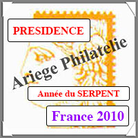 FRANCE 2010 - Jeu PRESIDENCE - Feuillet Anne du Tigre (PF10AC)
