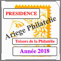 FRANCE 2018 - Jeu PRESIDENCE - 11 Feuillets Trsors de la Philatlie (PF18TP)