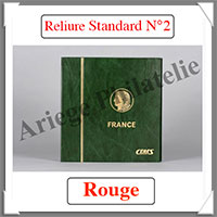 RELIURE  VIS - Standard N2-- Couleur : ROUGE (R02-ROUGE)