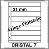 KOSMOS - Feuilles CRISTAL 7 - TRANSPARENTES - 7 Bandes : 31*260 mm - Paquet de 5 Feuilles (CRISTAL7) Davo
