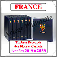 FRANCE Luxe - Album Timbres Dcoups des Blocs et Carnets - 2019  2022 - AVEC Pochettes (FR-ALB-1B-3)