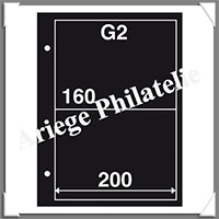 GAINES FDC G2 - 2 Poches NOIRES (Recto-Verso) : 200*160 mm - Paquet de 10 Gaines (GAINES G2)