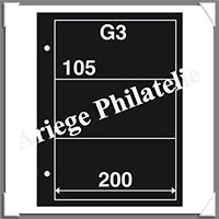 GAINES FDC G3 - 3 Poches NOIRES (Recto-Verso) : 200*105 mm - Paquet de 10 Gaines (GAINES G3)