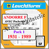 ANDORRE - Poste Française - Pack 1 - 1931 à 1989 (324965 ou 07F/1SF) Leuchtturm