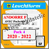 ANDORRE - Poste Française - Pack 4 - 2020 à 2021 (367005 ou 07F/4SF) Leuchtturm