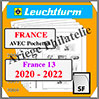 FEUILLES FRANCE SF Préimprimées - 2020 à 2021 (367011 ou 15/13SF) Leuchtturm
