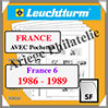 FEUILLES FRANCE SF Préimprimées - 1986 à 1989 (325616 ou 15/6SF) Leuchtturm