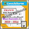 FEUILLES FRANCE SF Préimprimées - Blocs Souvenirs : 2010 à 2014 (342778 ou 15BS2SF) Leuchtturm
