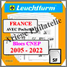 FEUILLES FRANCE SF Préimprimées - Blocs CNEP : 2005 à 2021 (332403 ou 15CNEPSF) Leuchtturm