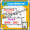 POLYNESIE FRANCAISE - Pack 5 - 2010 à 2019 (343034 ou 15PF/5SF) Leuchtturm