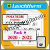 POLYNESIE FRANCAISE - Pack 6 - 2020 à 2021 (367207 ou 15PF/6SF) Leuchtturm