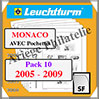 MONACO - Pack 10 - 2005 à 2009 (317621 ou 16/10SF) Leuchtturm