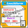 MONACO - Pack 12 - 2015 à 2019 (357165 ou 16/12SF) Leuchtturm