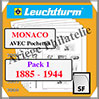 MONACO - Pack 1 - 1885 à 1944 (331827 ou 16/1SF) Leuchtturm