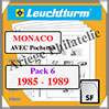MONACO - Pack 6 - 1985 à 1989 (336576 ou 16/6SF) Leuchtturm