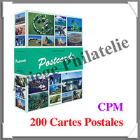 Album pour CPM - 200 CARTES POSTALES - Avec 50 Feuilles Transparentes Fixes (347770 ou ALBPK2ENG)