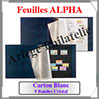 Feuille ALPHA - Carton BLANC - 9 Bandes Cristal (319474 ou ALPHA) Leuchtturm