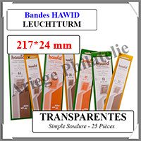 HAWID Bandes Transparentes : 217x24 mm - Simple Soudure (310224)