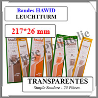 HAWID Bandes Transparentes : 217x26 mm - Simple Soudure (300986)