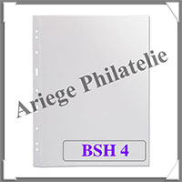 Feuilles BSH 4 - TRANSPARENTES - Format A4 - 1 Poche (331217 ou BSH 4)