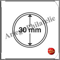 CAPSULES pour MEDAILLES TOURISTIQUES de 30 mm - Boite de 10 Capsules (330370 ou CAPS30)
