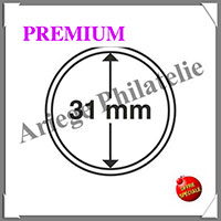 CAPSULES PREMIUM pour PIECES de 31 mm - Boite de 10 (345038 ou CAPSP31)