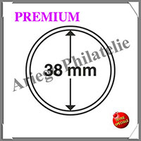 CAPSULES PREMIUM pour PIECES de 38 mm - Boite de 10 (345046 ou CAPSP38)