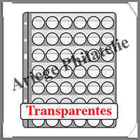 Pages GRANDE Champagne - TRANSPARENTES - Set de 5 Pages (42 Cases) + 5 Intercalaires (344398 ou CHAMP42C)