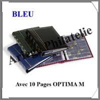 Album OPTIMA Classic avec ETUI - BLEU ROI - 10 Feuilles OPTIMA M assorties - Pour Monnaies (321845  ou CLASMKABL)