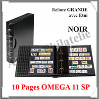 Reliure GRANDE Classic + Etui - NOIR - Acvec 10 Pages OMEGA 11 SP (348045 ou CLGRSETOM11SP-S)