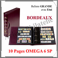 Reliure GRANDE Classic + Etui - BORDEAUX - Acvec 10 Pages OMEGA 6 SP (348042 ou CLGRSETOM6SP-R)