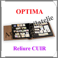 Reliure OPTIMA Classic CUIR - AVEC Etui assorti - MARRON FONCE - Reliure Vide (341937 ou CLOPSETLDBR)