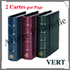 Album MIXTE Classic - VERT FONCE - Pages FIXES - AVEC Pochettes pour 100 Cartes (330178 ou CLPKG) Leuchtturm