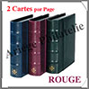Album MIXTE Classic - BORDEAUX - Pages FIXES - AVEC Pochettes pour 100 Cartes (338284 ou CLPKR) Leuchtturm