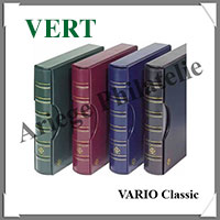Reliure VARIO Classic - AVEC Etui assorti - VERT FONCE - Reliure Vide (333443 ou CLVASETG)