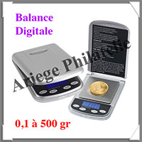 BALANCE DIGITALE de Poche - 0,1  500 grammes (326729 ou DW2)