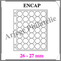 Pages GRANDE ENCAP - 35 Cases - CAPSULES de 26  27 mm - Set de 2 Pages Transparentes (325214 ou ENCAP26-27)